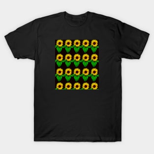 Vibrant Sunflowers pattern T-Shirt